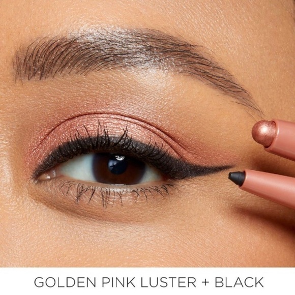 Tarte GOLDEN PINK LUSTER + BLACK Quick Stick Waterproof Shadow & Liner | NEW - Picture 3 of 16